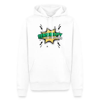 Sensitivity is my superpower trait - Men’s Premium Organic Hoodie - white - Front - Nico (187cm)
