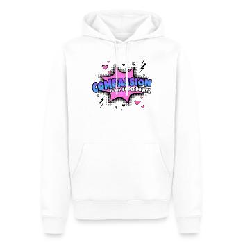 Mitgefühl Ist Meine Superkraft Eigenschaft - Männer Premium Bio Hoodie - Weiß - Vorne - Nico (187cm)