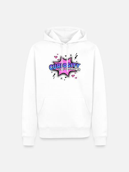 Curiosity is my superpower trait - Men’s Premium Organic Hoodie - white
