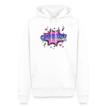 Mut Ist Meine Superkraft Eigenschaft - Männer Premium Bio Hoodie - Weiß - Vorne - Nico (187cm)