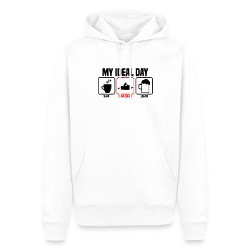 Ma journée parfaite Jet Ski Jet Ski - Sweat à capuche Premium bio Homme - blanc - Devant - Nico (187cm)