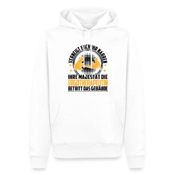 L’ergothérapeute entre dans un bâtiment Ergothérapie - Sweat à capuche Premium bio Homme - blanc - Devant - Nico (187cm)