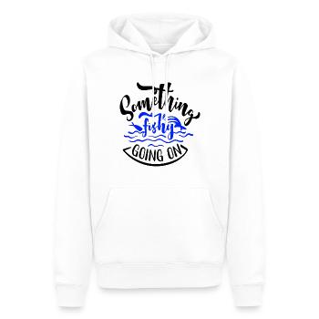 Irgendetwas ist faul - Männer Premium Bio Hoodie - Weiß - Vorne - Nico (187cm)