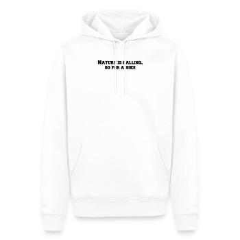 Hiking - Nature is calling, go for a hike - Men’s Premium Organic Hoodie - white - Front - Nico (187cm)