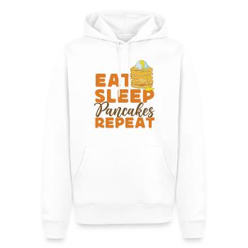 Les enfants amoureux des crêpes mangent le sommeil - Sweat à capuche Premium bio Homme - blanc - Devant - Nico (187cm)