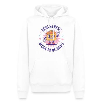 Pancake Lover Kids Less Stress - Männer Premium Bio Hoodie - Weiß - Vorne - Nico (187cm)