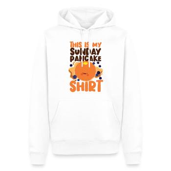 Les enfants amateurs de crêpes c’est mon - Sweat à capuche Premium bio Homme - blanc - Devant - Nico (187cm)