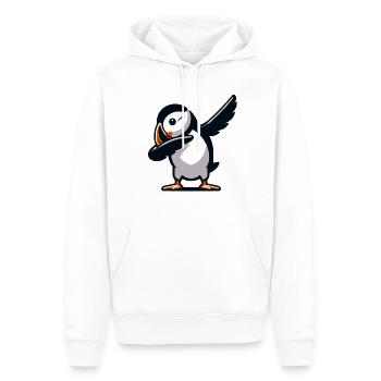 Papageientaucher, Dabbing, Vogel - Männer Premium Bio Hoodie - Weiß - Vorne - Nico (187cm)