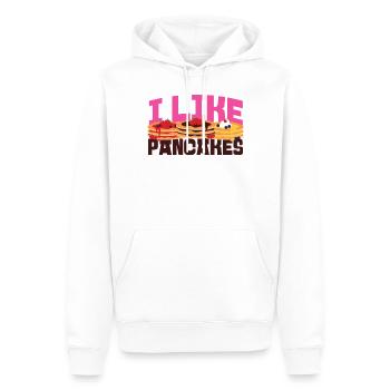 Amoureux des crêpes Les enfants J’aime les crêpes - Sweat à capuche Premium bio Homme - blanc - Devant - Nico (187cm)