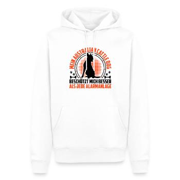 Un bouvier australien me protège - Sweat à capuche Premium bio Homme - blanc - Devant - Nico (187cm)