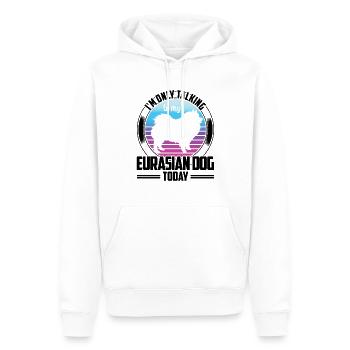 Rede nur mit Eurasier Eurasian Spitz - Männer Premium Bio Hoodie - Weiß - Vorne - Nico (187cm)