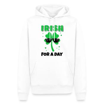 Irlandais d’un jour Shamrock Saint Patrick Kleeblatt - Sweat à capuche Premium bio Homme - blanc - Devant - Nico (187cm)