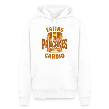 Amateur de crêpes Les enfants mangent des crêpes - Sweat à capuche Premium bio Homme - blanc - Devant - Nico (187cm)