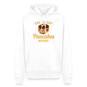Les enfants amoureux des crêpes mangent le sommeil - Sweat à capuche Premium bio Homme - blanc - Devant - Nico (187cm)