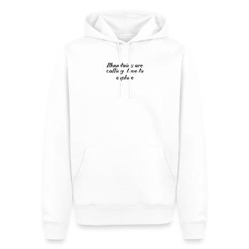 Hiking - Mountains are calling, time to explore - Men’s Premium Organic Hoodie - white - Front - Nico (187cm)