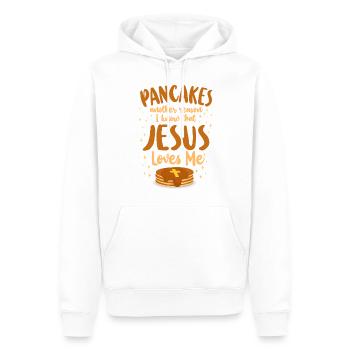 Crêpes Amoureux Enfants Jésus Foi - Sweat à capuche Premium bio Homme - blanc - Devant - Nico (187cm)