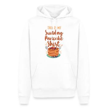 Les enfants amateurs de crêpes c’est mon - Sweat à capuche Premium bio Homme - blanc - Devant - Nico (187cm)
