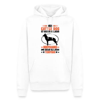 Bouvier australien meilleur que garde du corps - Sweat à capuche Premium bio Homme - blanc - Devant - Nico (187cm)