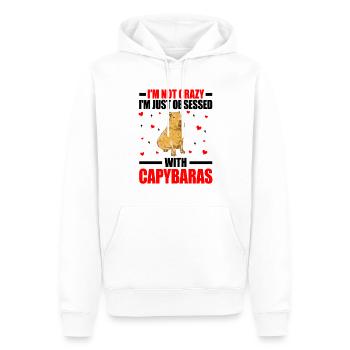 Capybara pas fou Capybara d’Amérique du Sud - Sweat à capuche Premium bio Homme - blanc - Devant - Nico (187cm)