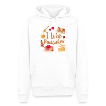 Amoureux des crêpes Les enfants J’aime les crêpes - Sweat à capuche Premium bio Homme - blanc - Devant - Nico (187cm)