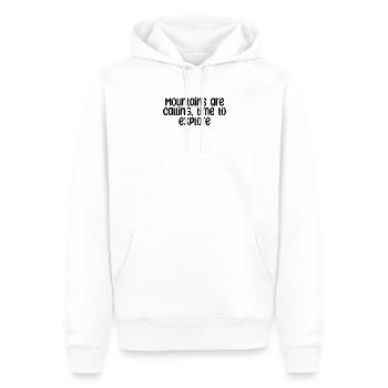 Hiking - Mountains are calling, time to explore - Men’s Premium Organic Hoodie - white - Front - Nico (187cm)