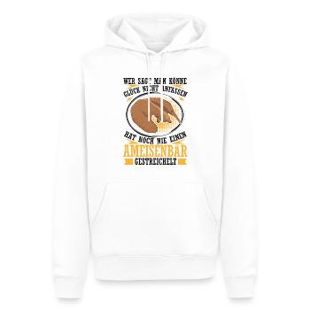 Fourmilier caressant les fourmiliers - Sweat à capuche Premium bio Homme - blanc - Devant - Nico (187cm)