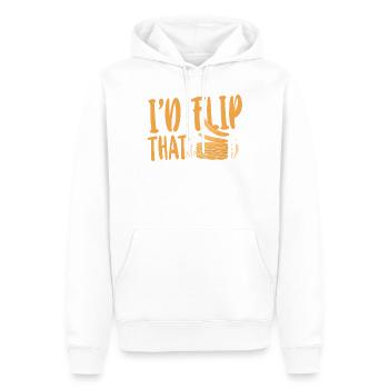 Pancake Lover Kids Pun I'd Flip - Men’s Premium Organic Hoodie - white - Front - Nico (187cm)
