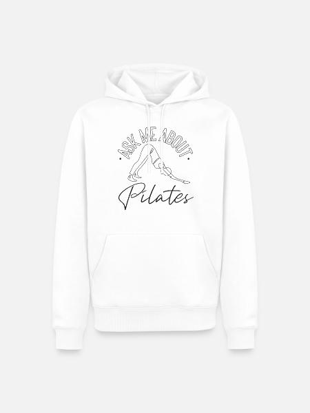 Instructeur de Pilates Enseignant Demandez-moi - Sweat à capuche Premium bio Homme - blanc