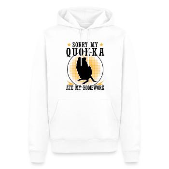 Quokka hat Hausaufgaben gefressen Quokka - Männer Premium Bio Hoodie - Weiß - Vorne - Nico (187cm)