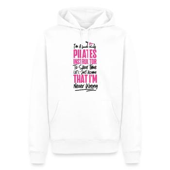 Pilates Instructor Teacher I'm A - Männer Premium Bio Hoodie - Weiß - Vorne - Nico (187cm)