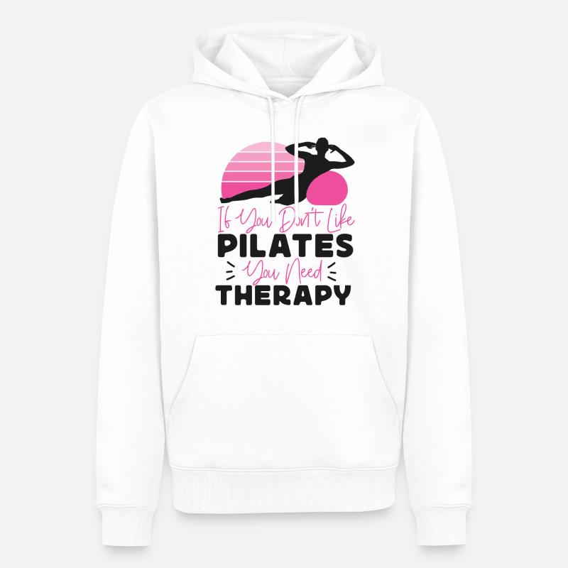 Pilates Instructor Teacher Retro - Männer Premium Bio Hoodie - Weiß