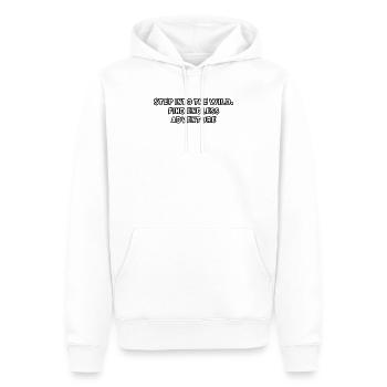 Wandern - Step into the wild, find endless - Männer Premium Bio Hoodie - Weiß - Vorne - Nico (187cm)