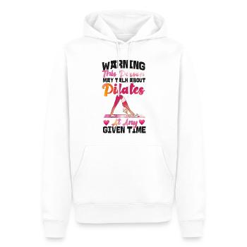 Avertissement de l’instructeur de Pilates - Sweat à capuche Premium bio Homme - blanc - Devant - Nico (187cm)