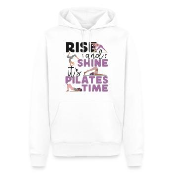 Instructeur de Pilates Teacher Rise - Sweat à capuche Premium bio Homme - blanc - Devant - Nico (187cm)