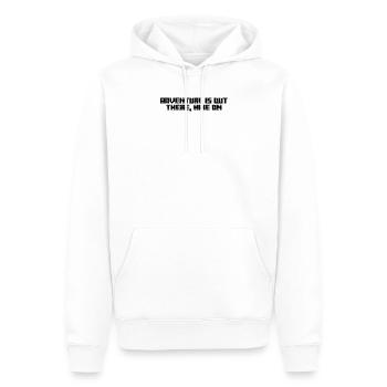 Randonnée - L’aventure est là-bas, la randonnée - Sweat à capuche Premium bio Homme - blanc - Devant - Nico (187cm)