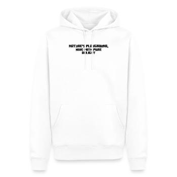 Randonnée - Terrain de jeu de la nature, randonnée avec des - Sweat à capuche Premium bio Homme - blanc - Devant - Nico (187cm)