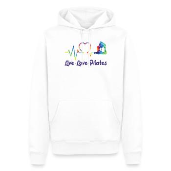 Instructeur de Pilates Enseignant - Sweat à capuche Premium bio Homme - blanc - Devant - Nico (187cm)
