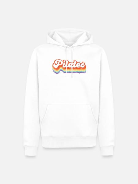 Pilates Instructor Teacher Retro - Men’s Premium Organic Hoodie - white