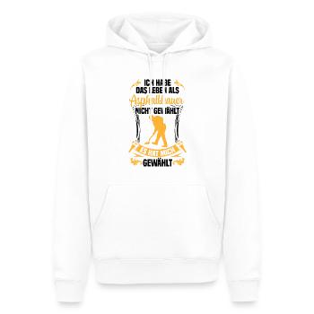 Leben als Asphaltbauer gewählt Straßenbauer - Männer Premium Bio Hoodie - Weiß - Vorne - Nico (187cm)