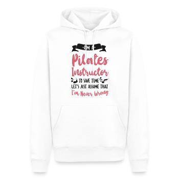 Pilates Instructor Teacher I'm A - Männer Premium Bio Hoodie - Weiß - Vorne - Nico (187cm)