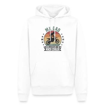 MX Papa Motocross - Sweat à capuche Premium bio Homme - blanc - Devant - Nico (187cm)