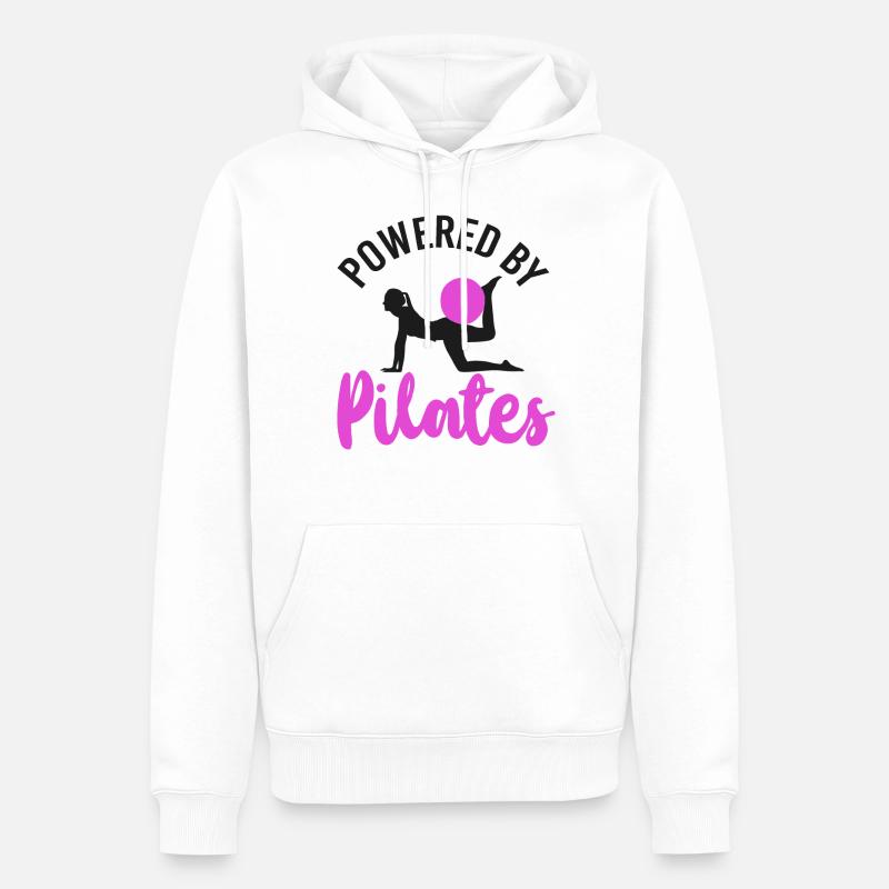 Pilates Instructor Teacher Powered - Männer Premium Bio Hoodie - Weiß