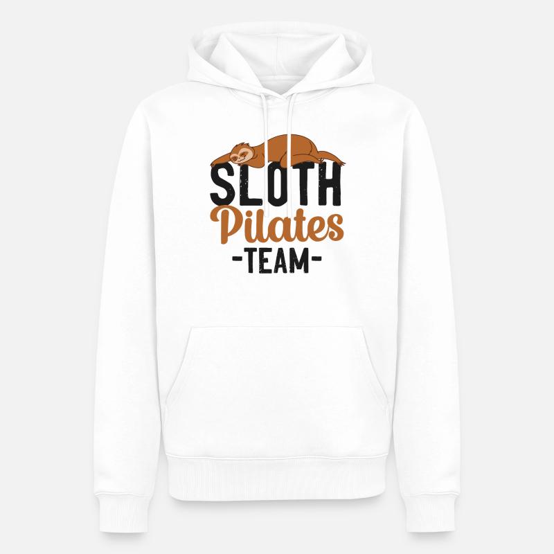Pilates Instructor Teacher Sloth - Männer Premium Bio Hoodie - Weiß