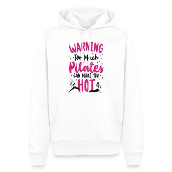 Avertissement de l’instructeur de Pilates - Sweat à capuche Premium bio Homme - blanc - Devant - Nico (187cm)