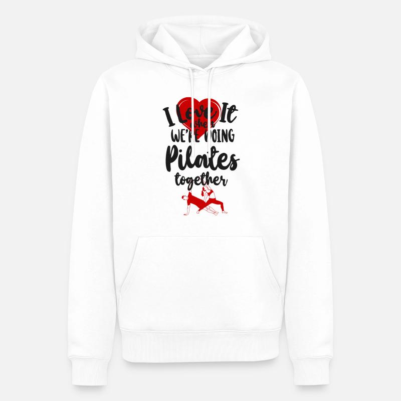 Instructeur de Pilates Professeur Amis - Sweat à capuche Premium bio Homme - blanc