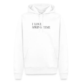 Spring Time - Men’s Premium Organic Hoodie - white - Front - Nico (187cm)