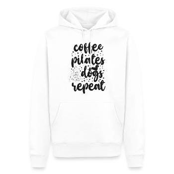 Instructeur de Pilates Professeur Café - Sweat à capuche Premium bio Homme - blanc - Devant - Nico (187cm)