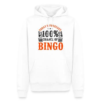 Bingo Player Today's Forecast: - Männer Premium Bio Hoodie - Weiß - Vorne - Nico (187cm)