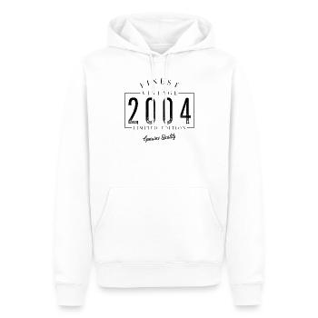 Finest Vintage 2004 Jahrgang 2004 Geburtatag - Männer Premium Bio Hoodie - Weiß - Vorne - Nico (187cm)