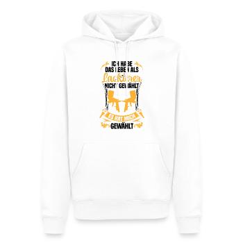 Peintre de véhicules La vie d’un peintre automobile - Sweat à capuche Premium bio Homme - blanc - Devant - Nico (187cm)